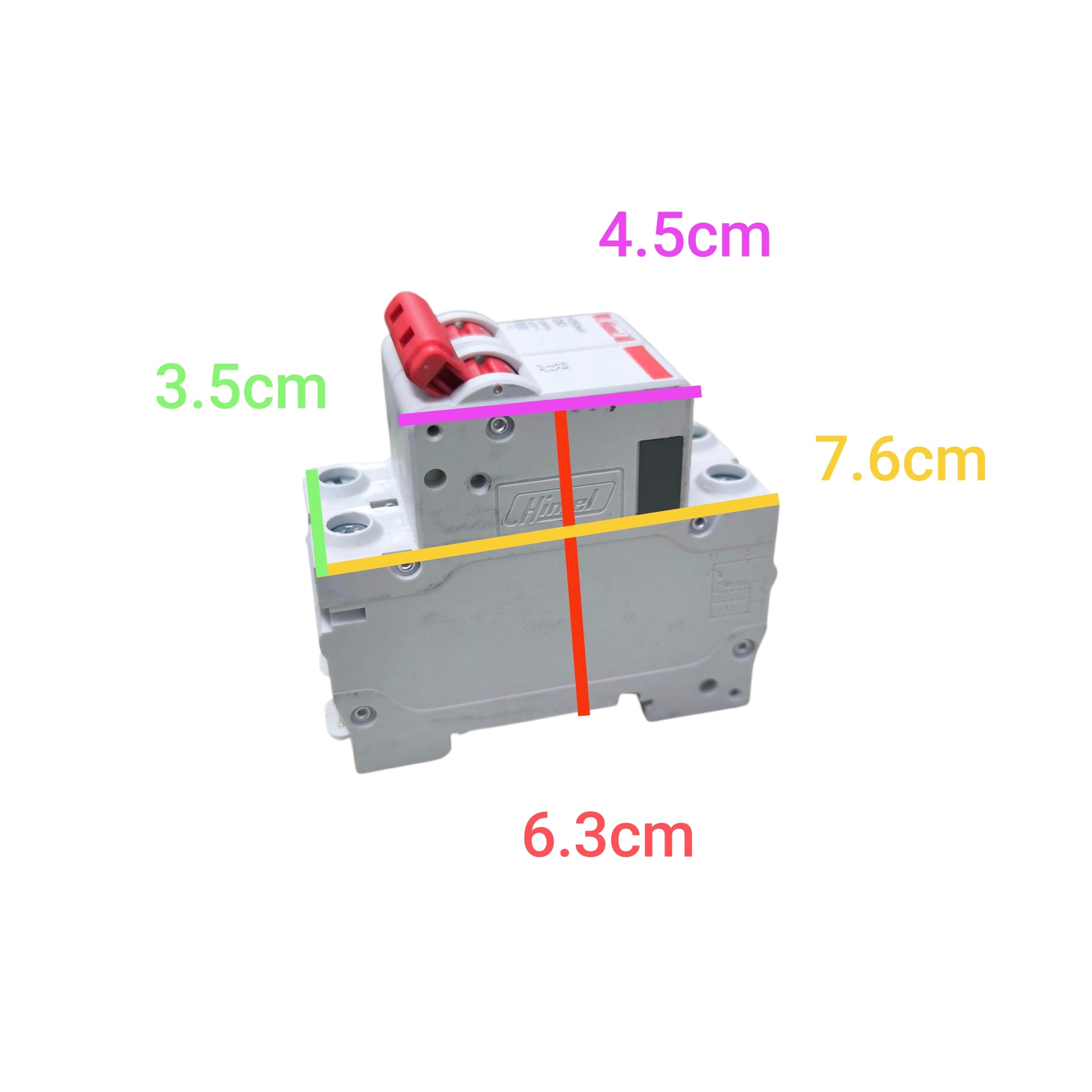 Himel 63A 2Pole 6 KAIC DIN Rail Type Circuit Breaker with compact design and clear labeling