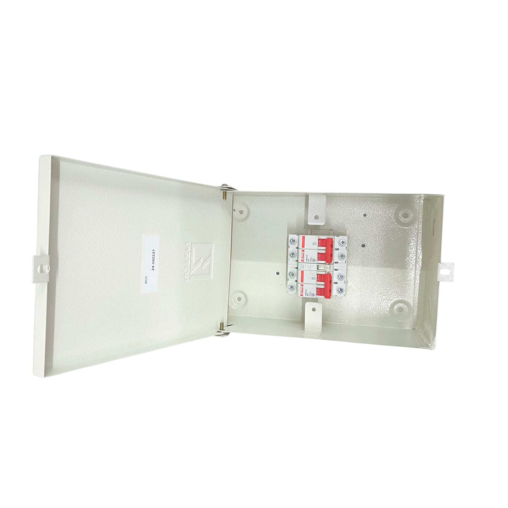 Himel 16A outdoor circuit breaker in an open enclosure for reliable electrical protection.