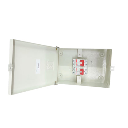 Himel 16A outdoor circuit breaker in an open enclosure for reliable electrical protection.