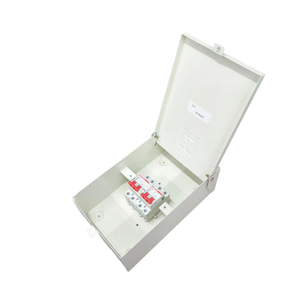Himel 16A outdoor circuit breaker in a sturdy white enclosure for reliable electrical protection