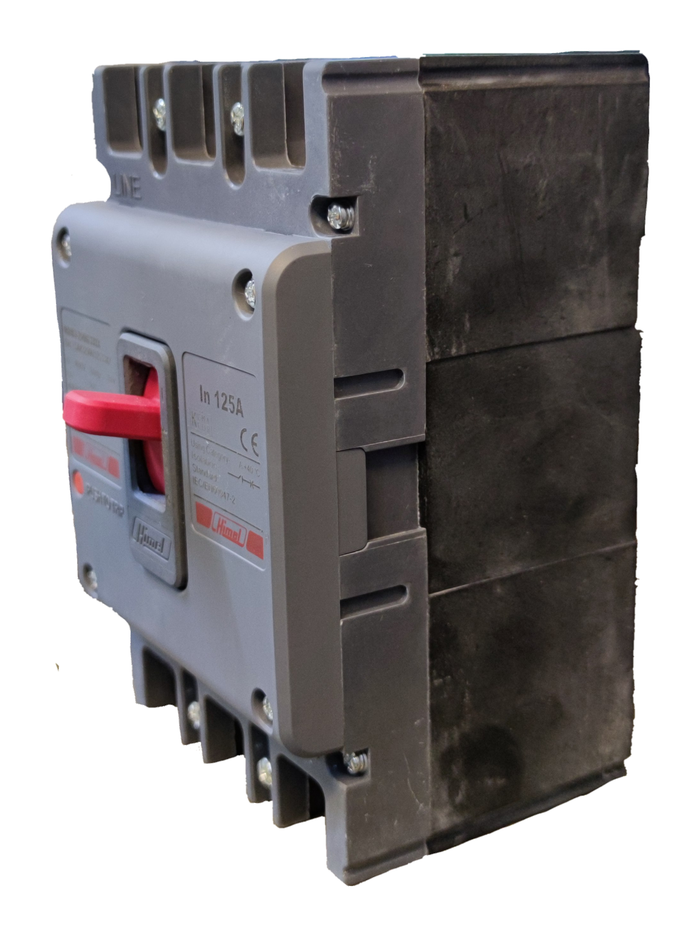 Himel 180A MCCB Industrial Circuit Breaker 3P molded case with red handle for industrial panel protection