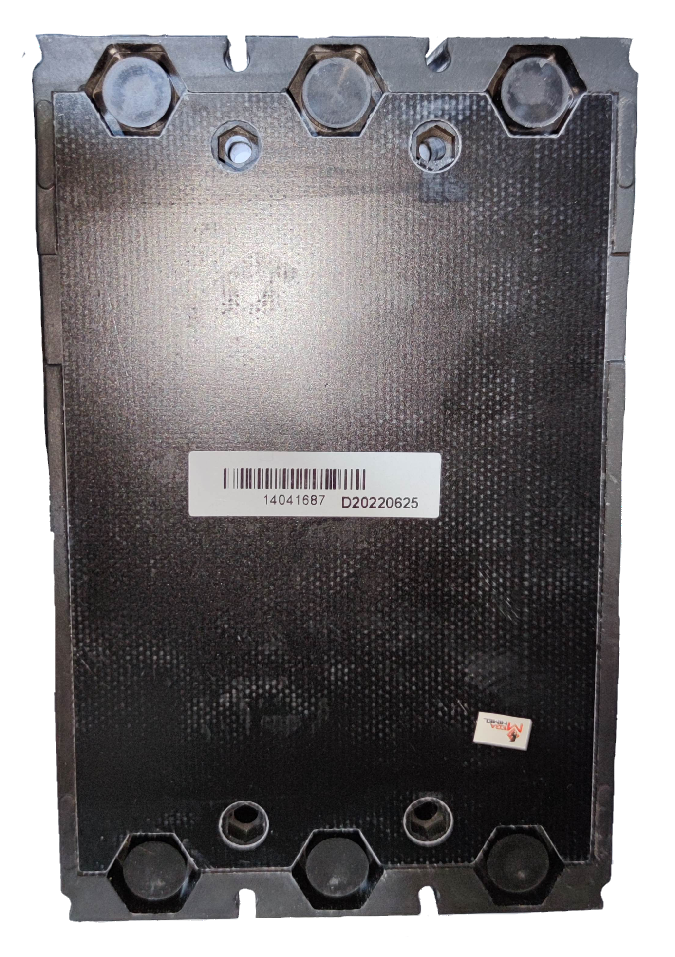 Himel 200A industrial circuit breaker showcasing its durable black casing with mounting bolts