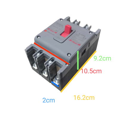 Himel 225A industrial circuit breaker with compact design for reliable electrical protection