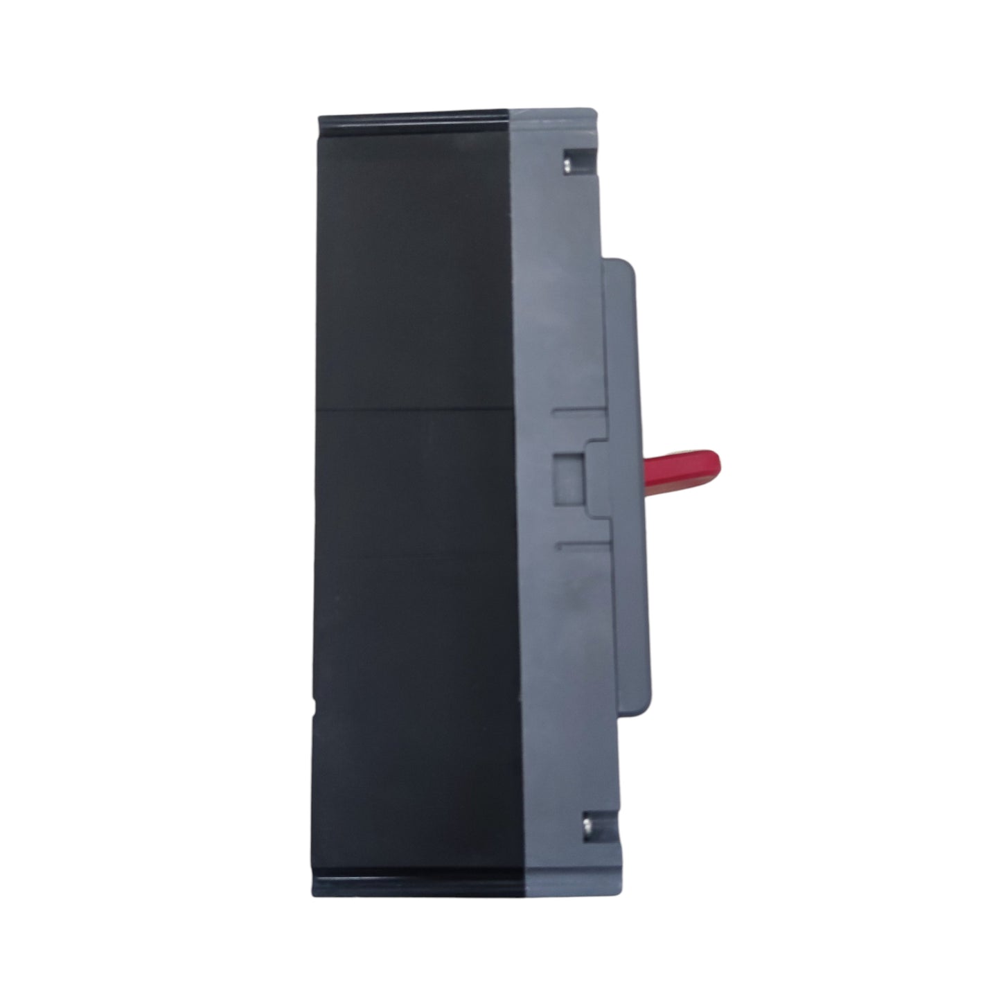 Himel 315A 4 Pole 220V 70 KAIC 400V breaker switch with black and gray casing and red handle