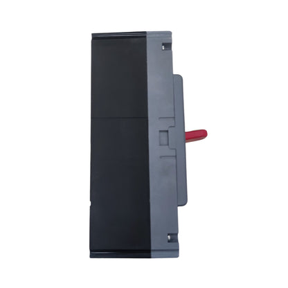 Himel 315A 4 Pole 220V 70 KAIC 400V breaker switch with black and gray casing and red handle