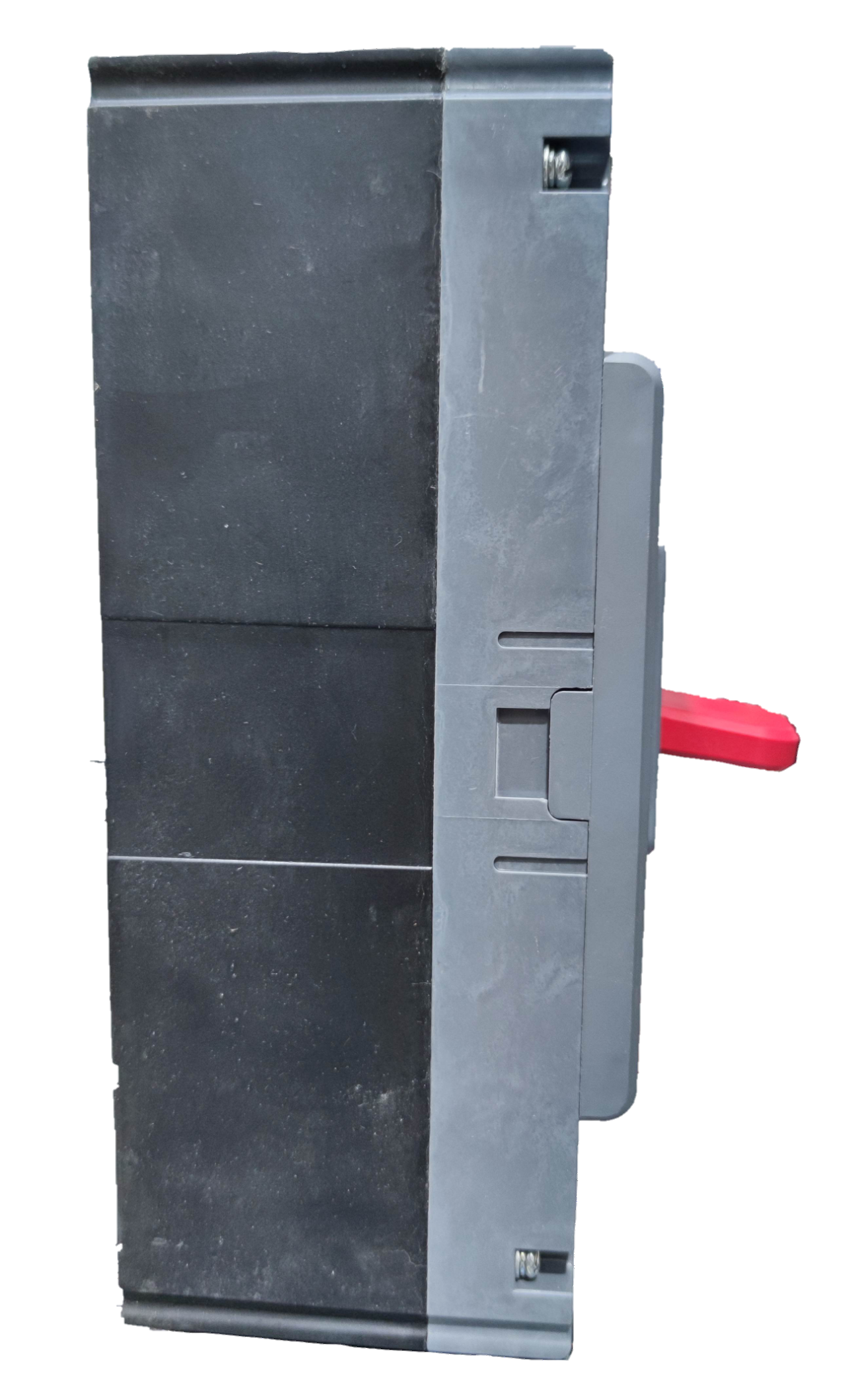 Himel 315A Industrial Circuit Breaker 3 Phase with black and gray casing and red switch lever