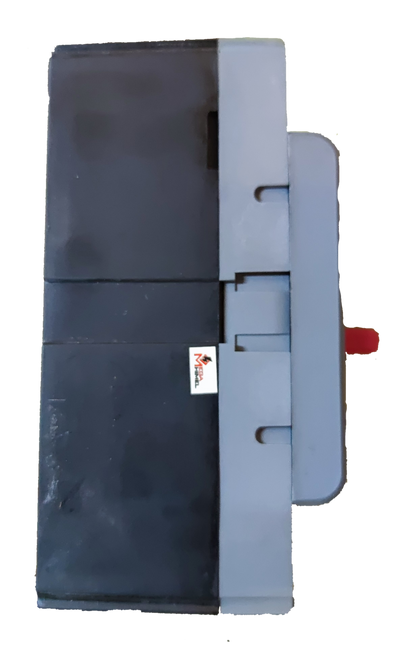 Himel 40A 3 Pole Molded Case Circuit Breaker with black and gray casing and red toggle switch