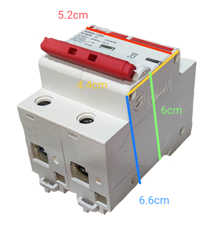 Himel 6 KAIC 3 pole circuit breaker with clear labeling and mounting options for electrical applications