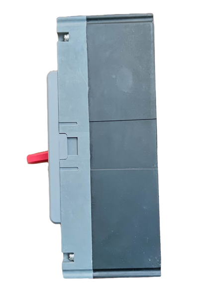 Himel 630A Industrial Circuit Breaker 3 Phase with black casing and red switch handle