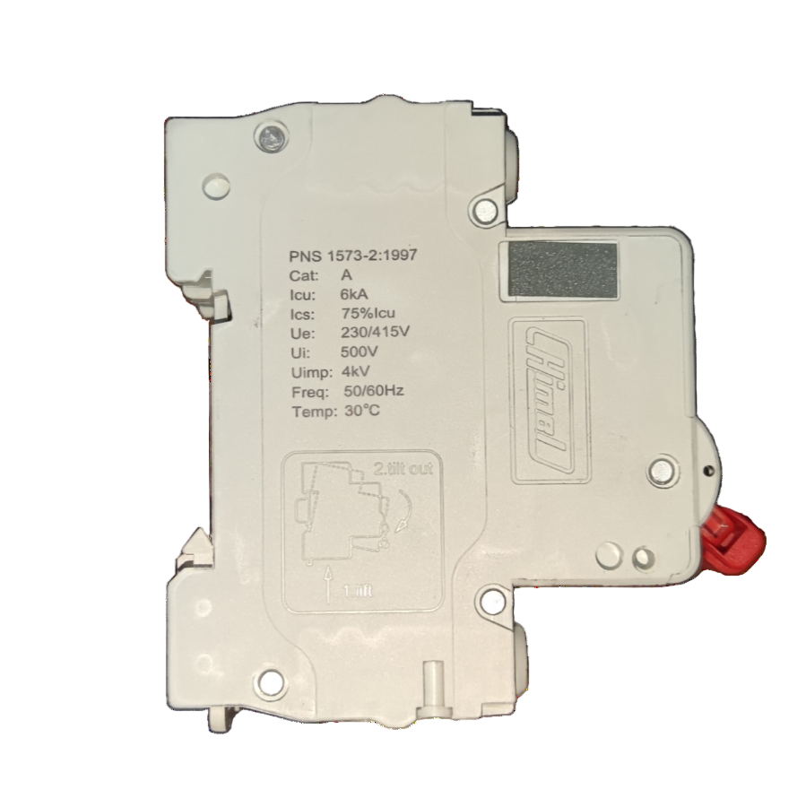 Himel 80A 2 Pole Miniature Breaker 10 Kaic white DIN rail mount circuit breaker with red toggle