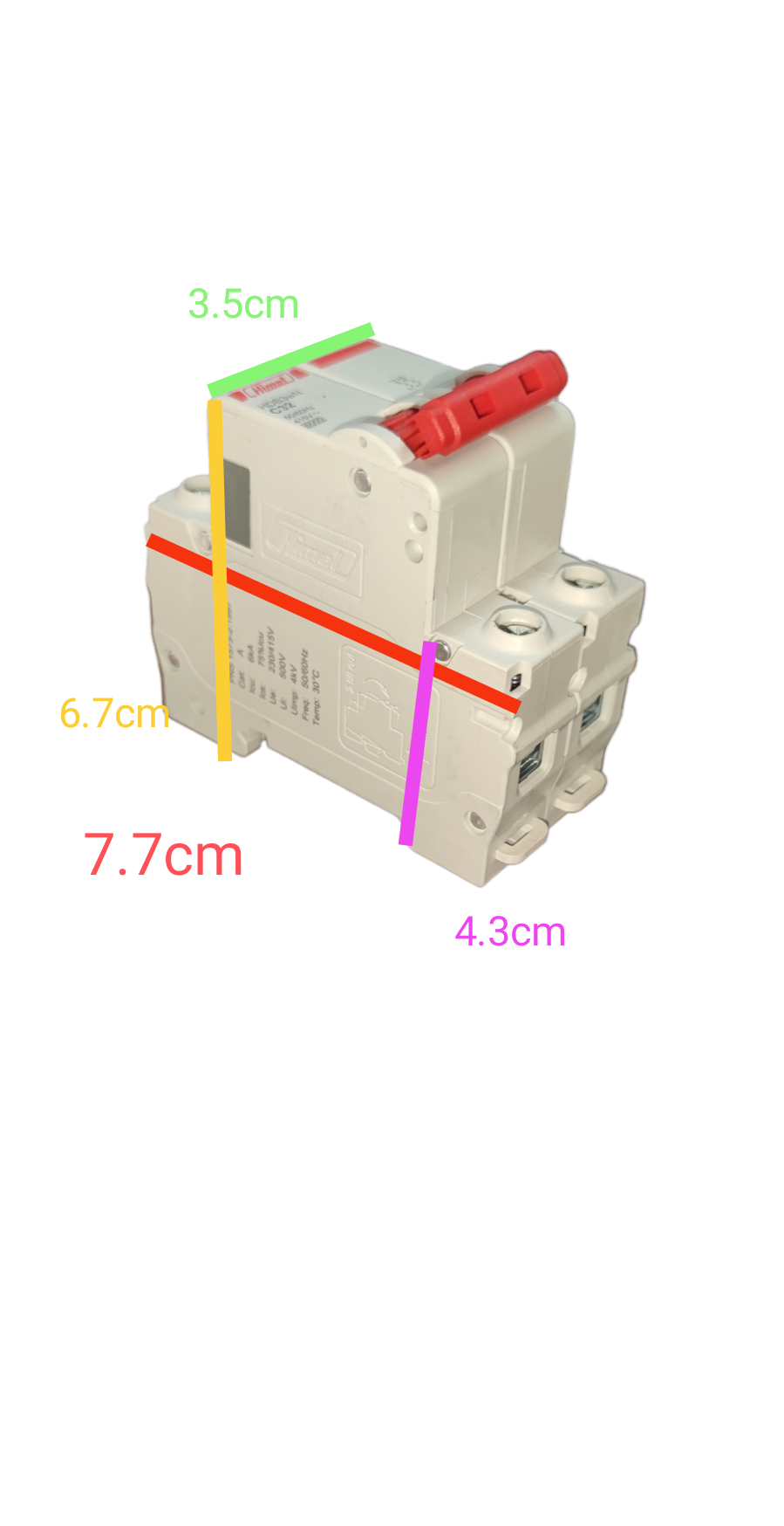 Himel Circuit Breaker 16A 2Pole 6 KAIC with compact design for effective electrical protection