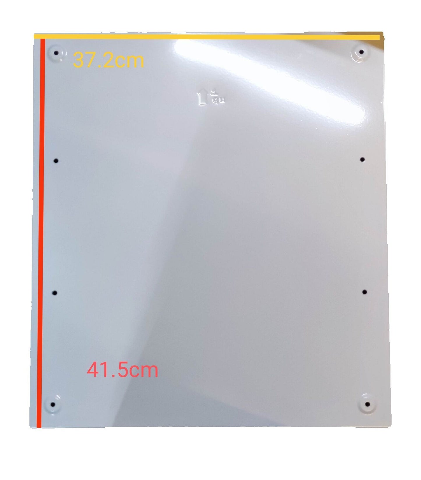 White metal cover for Himel HDB Breakers Panel Board 50A 2 Pole with dimensions 37.2 cm by 41.5 cm