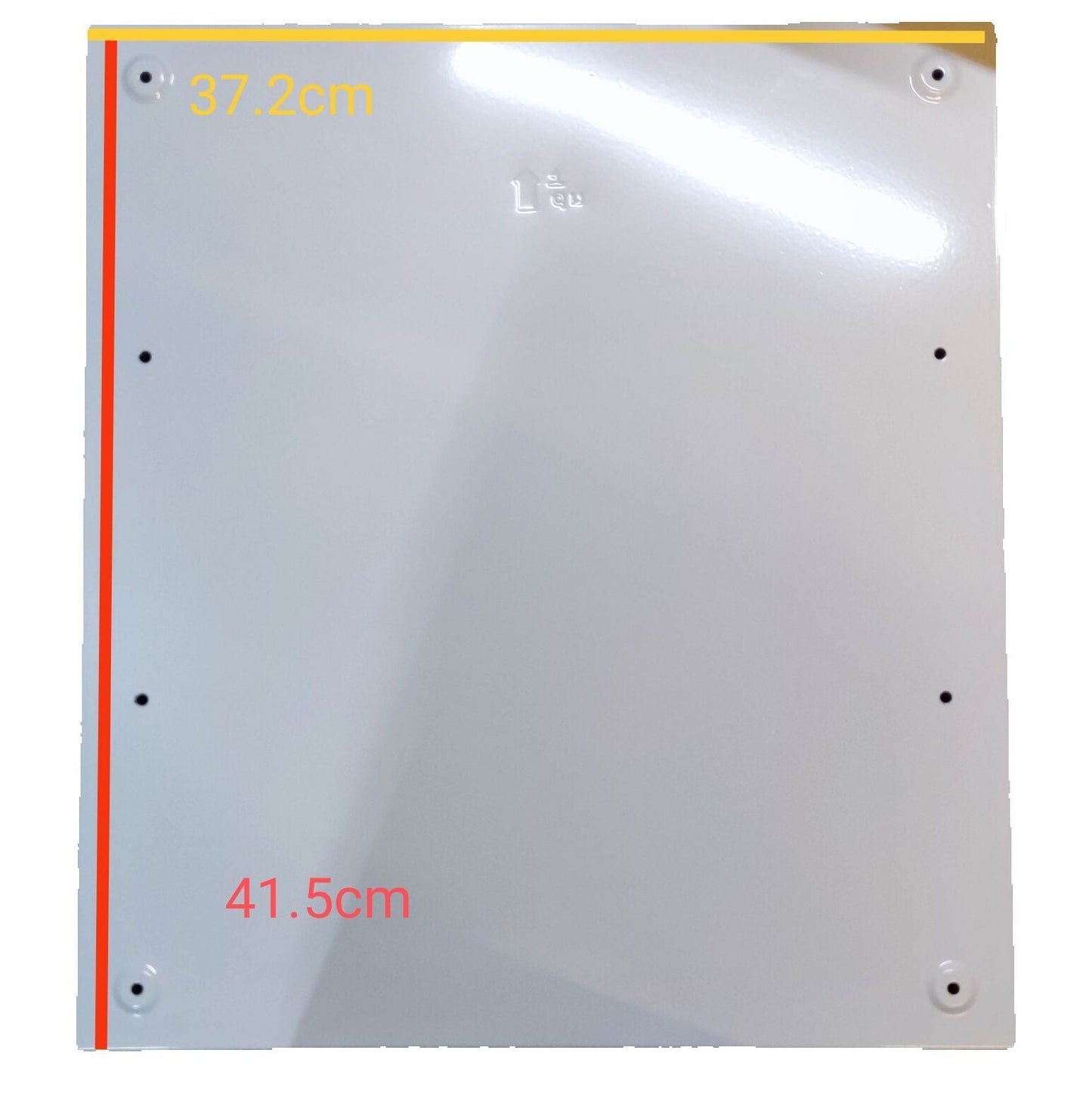 White metal cover for Himel 17 branch 2 pole MCB panel by Himel and ZY with screw holes and size markings