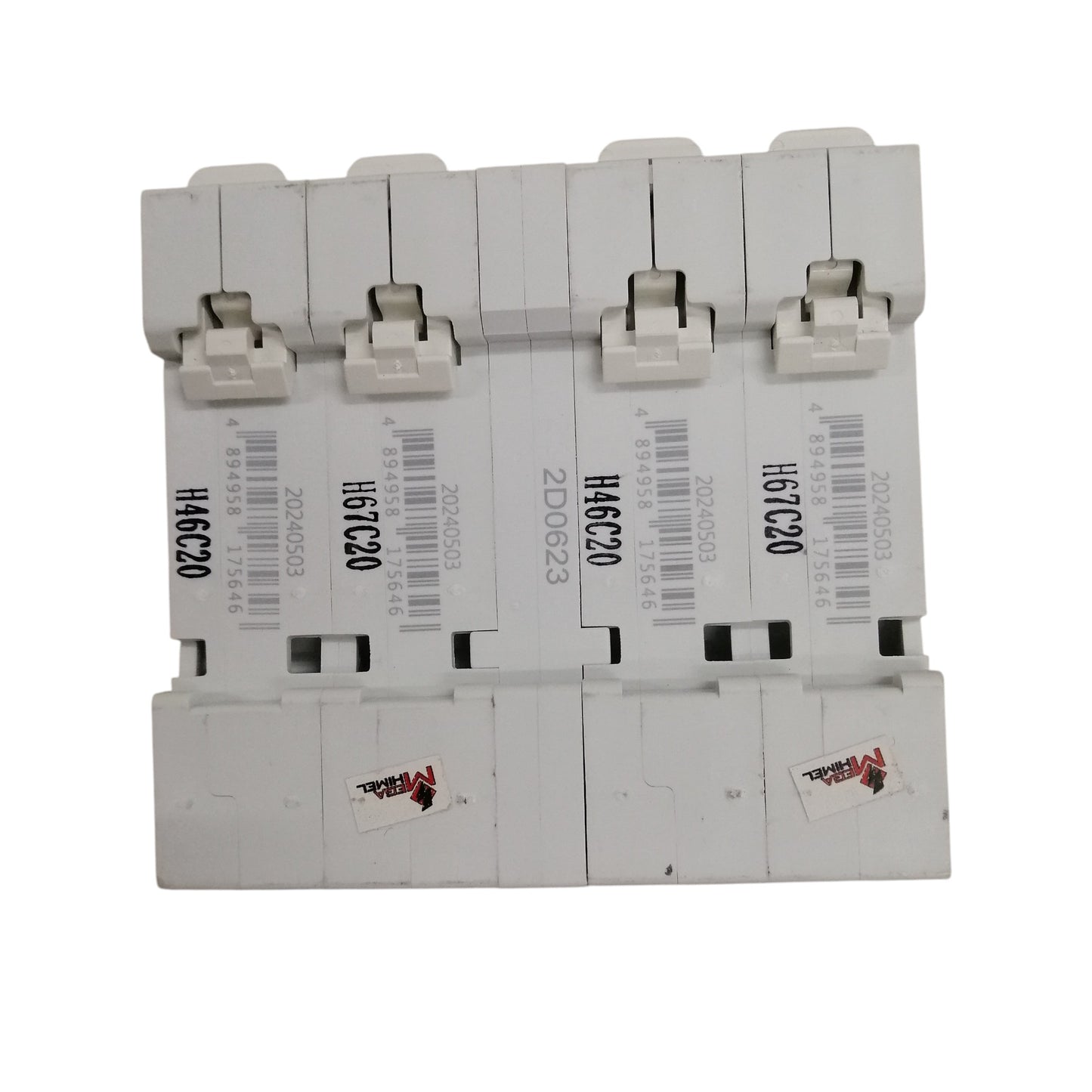 Himel manual transfer switch 20A four pole white circuit breaker module DIN rail mount for home power