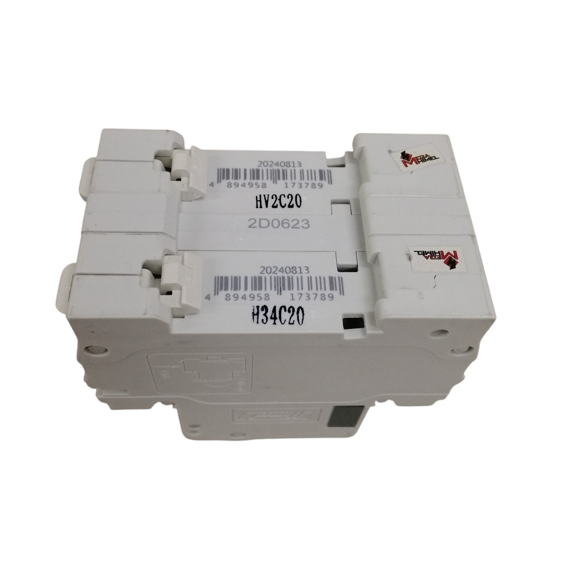 Himel manual transfer switch 20A white dual pole modular circuit breaker for home backup and panel mount