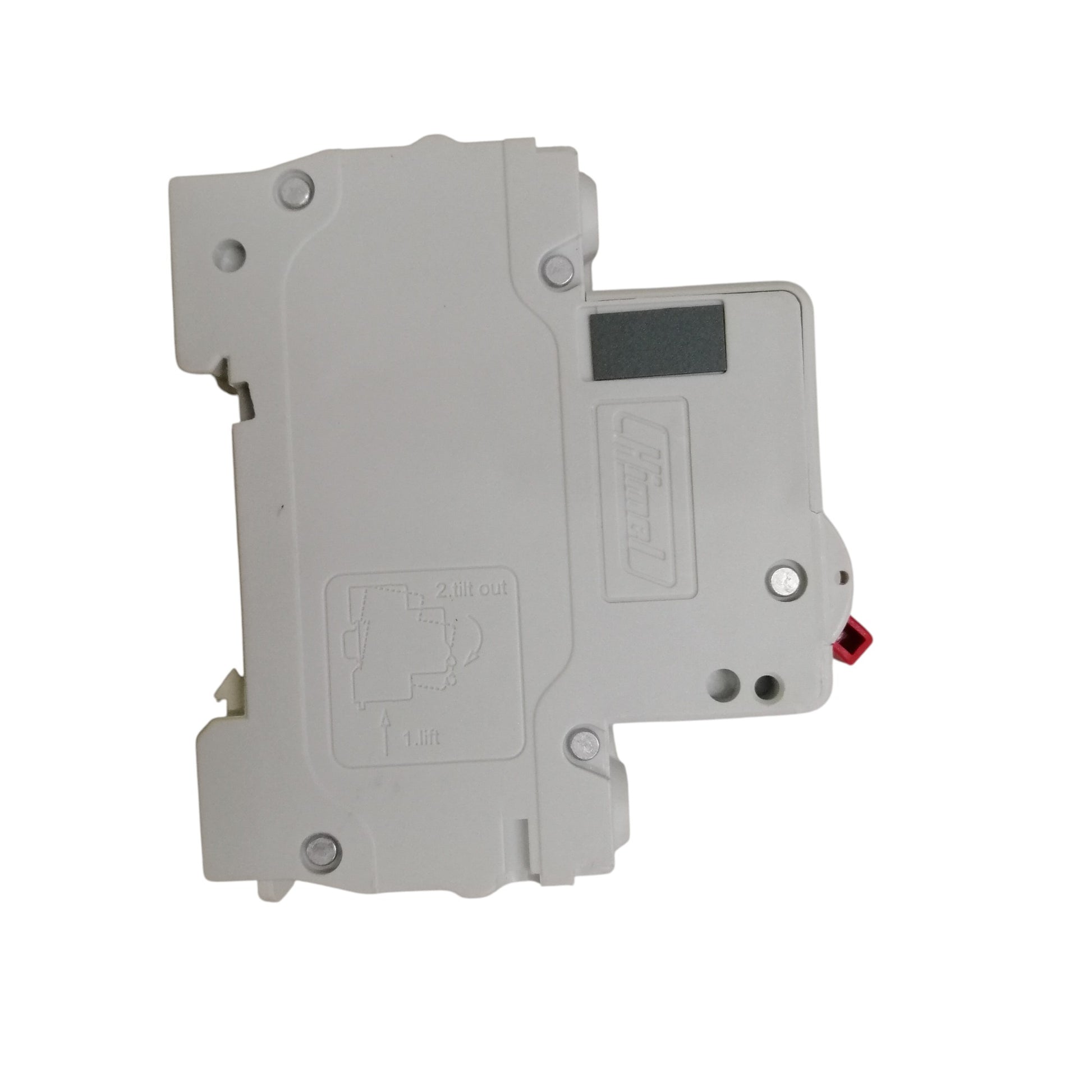 Himel manual transfer switch 4A slim gray circuit breaker module for DIN rail mounting and manual switching