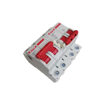 Himel manual transfer switch 63A three pole circuit breaker with red handles and screw terminals