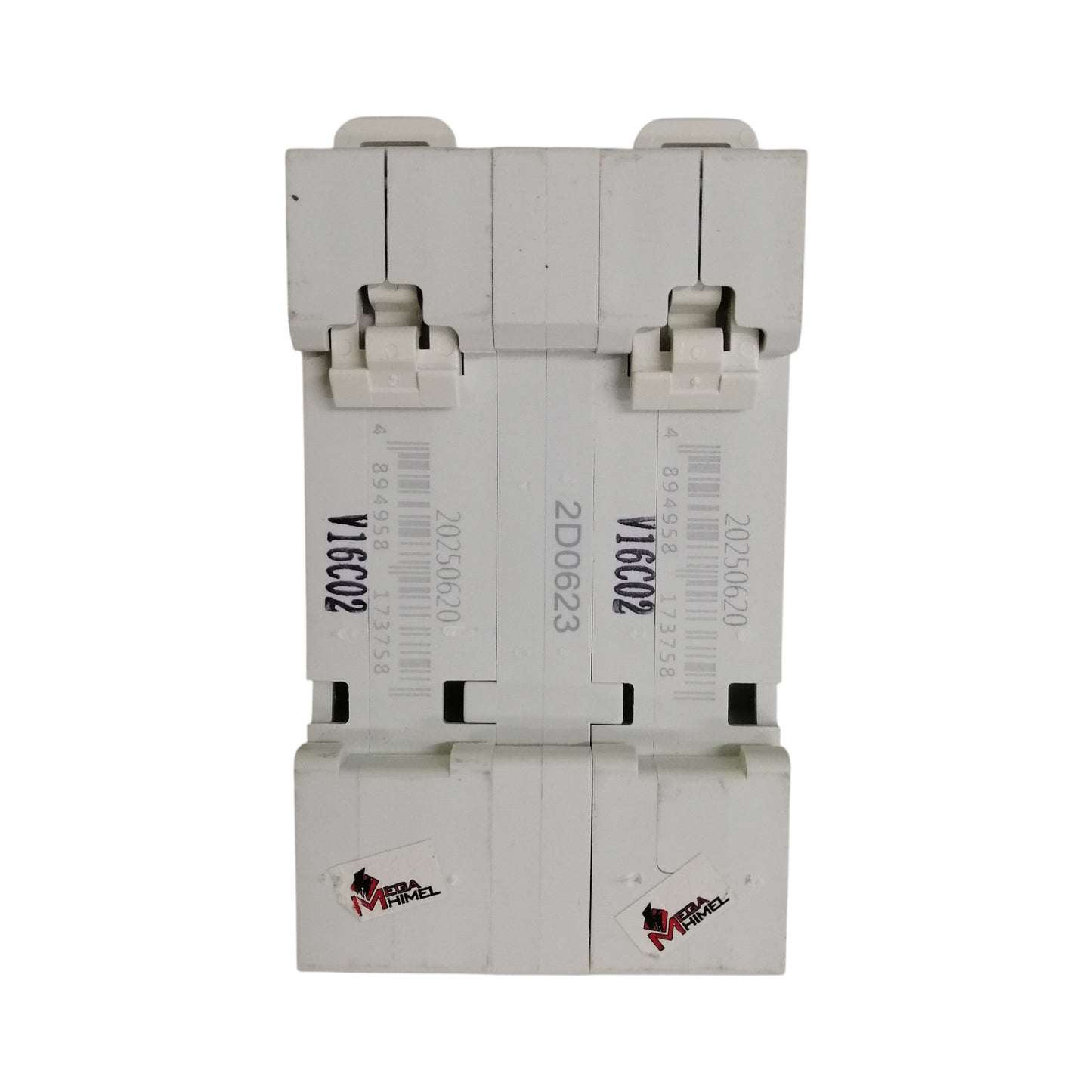 Aluminum A frame step ladder shown for scale alongside product listing Himel manual transfer switch