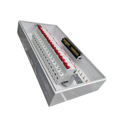 Himel panel board 63A 2 pole electrical panel with multiple circuit breakers in metal enclosure