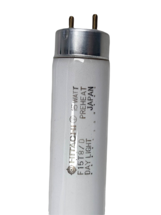 Hitachi 15W T8 daylight fluorescent tube with preheat design for bright illumination