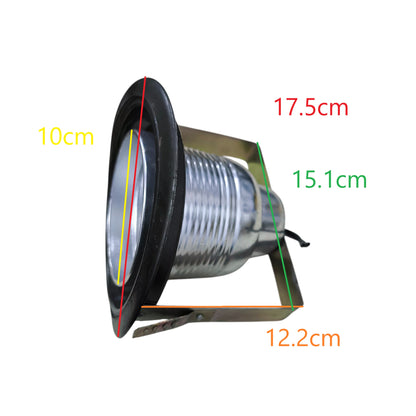 Local recessed Down Light Fixture Silver Grey E27 with black trim ribbed housing and mounting bracket