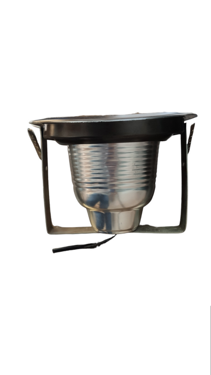 Local ceiling light Down Light Fixture Silver Grey E27 recessed metal cup housing with mounting clips and wiring lead