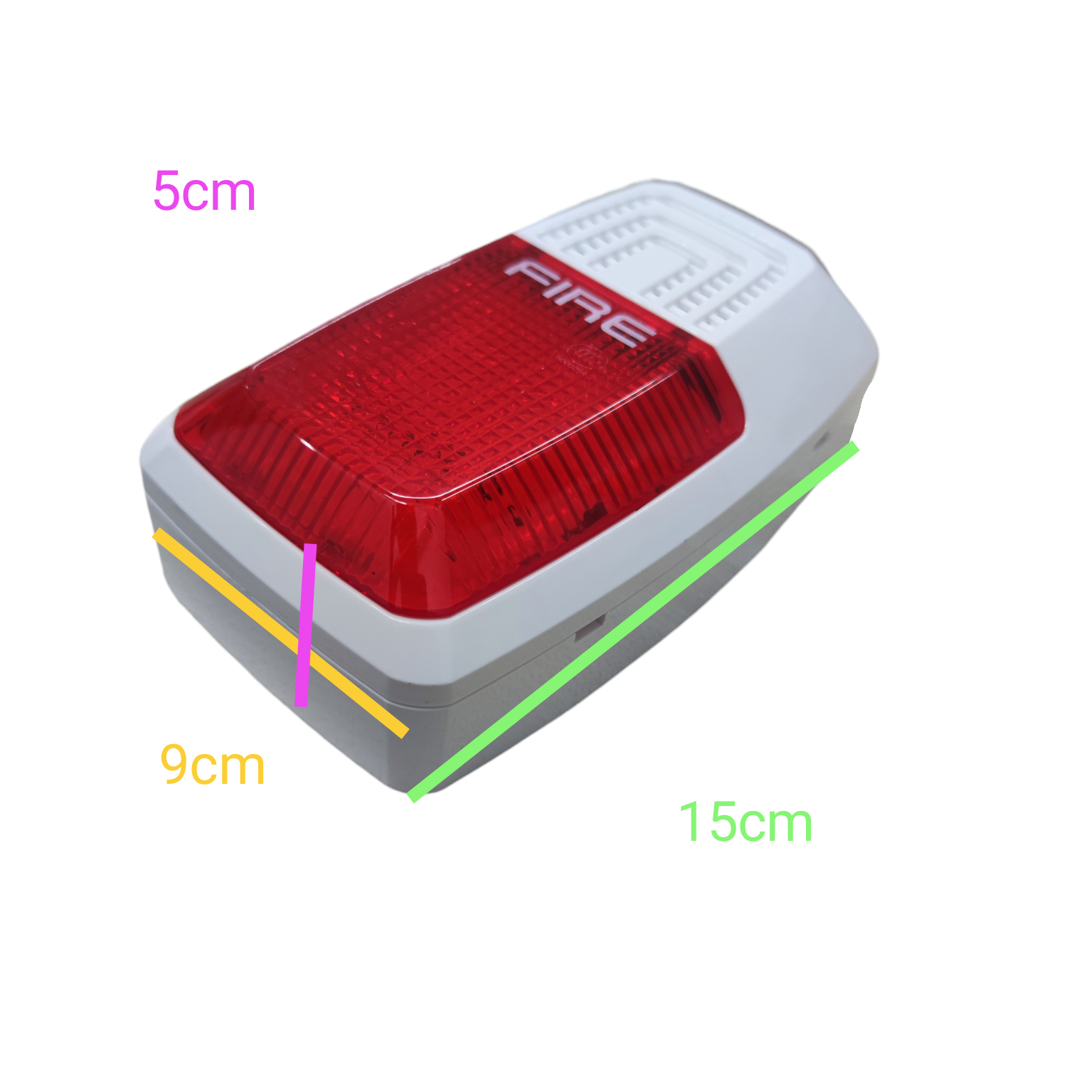 VSAIL Horn Strobe 24VDC VC-6734 fire alarm and detector with red strobe light and white casing