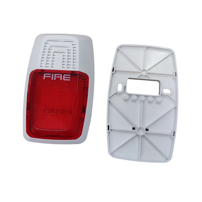 VSAIL Horn Strobe 24VDC VC-6734 fire alarm with red strobe light and white plastic backup cover