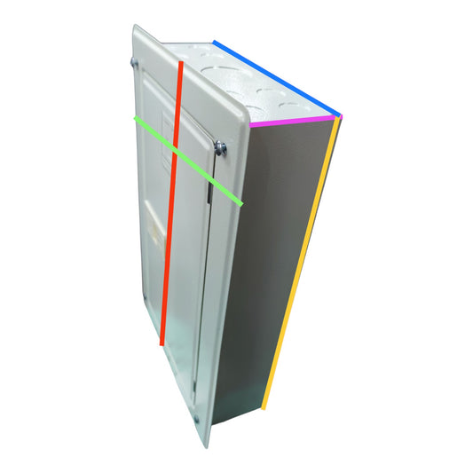 Koten 10 Branches Panel Board 2 Pole Main 2 Pole Branches For Miniature Circuit Breaker KTM1-2P10B Flush Mounted Type Metal Base