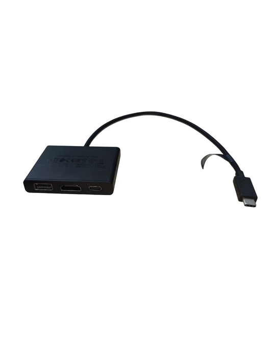 Black USB-C to Multi-port Hub with multiple ports including USB and HDMI for versatile connectivity