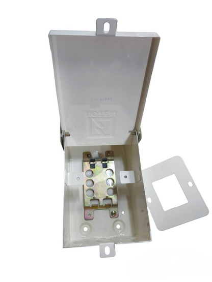 Koten Nema 3R Enclosure for HPH 2 Pole outdoor electrical box with internal mounting bracket and cover