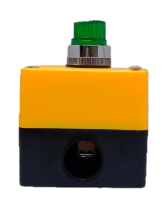 Auspicious illuminated selector switch green with yellow and black housing for power control