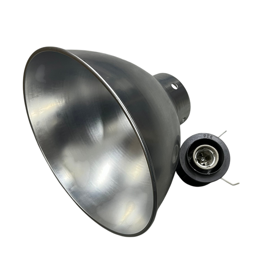 Biglite 12 Inch Luminum Reflector E27 industrial silver aluminum lampshade with E27 socket for workshop lighting