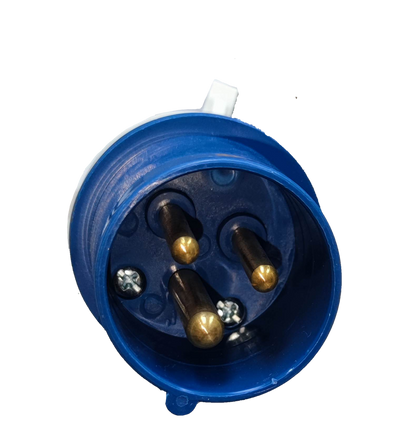 Grippes 16A industrial plug 3 pins blue durable power connector for heavy-duty use