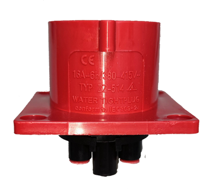Grippes 16A industrial plug chassis type red waterproof power connector for high voltage