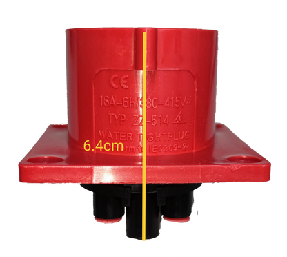 Grippes 16A industrial plug chassis type red waterproof power point connector