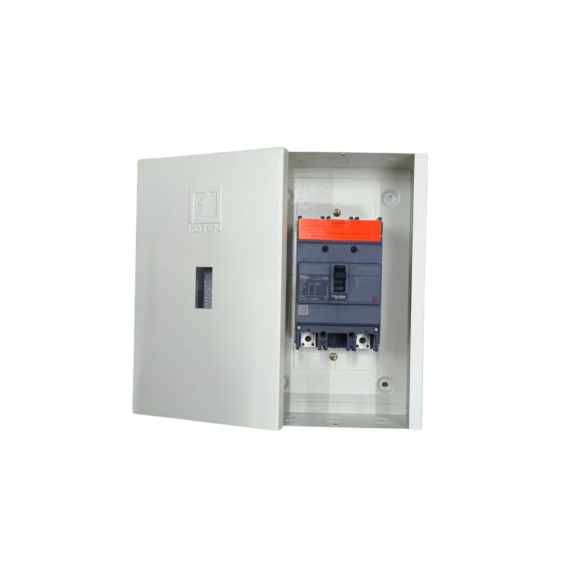 Schneider & Koten industrial 2 pole circuit breaker 220V housed in a protective enclosure