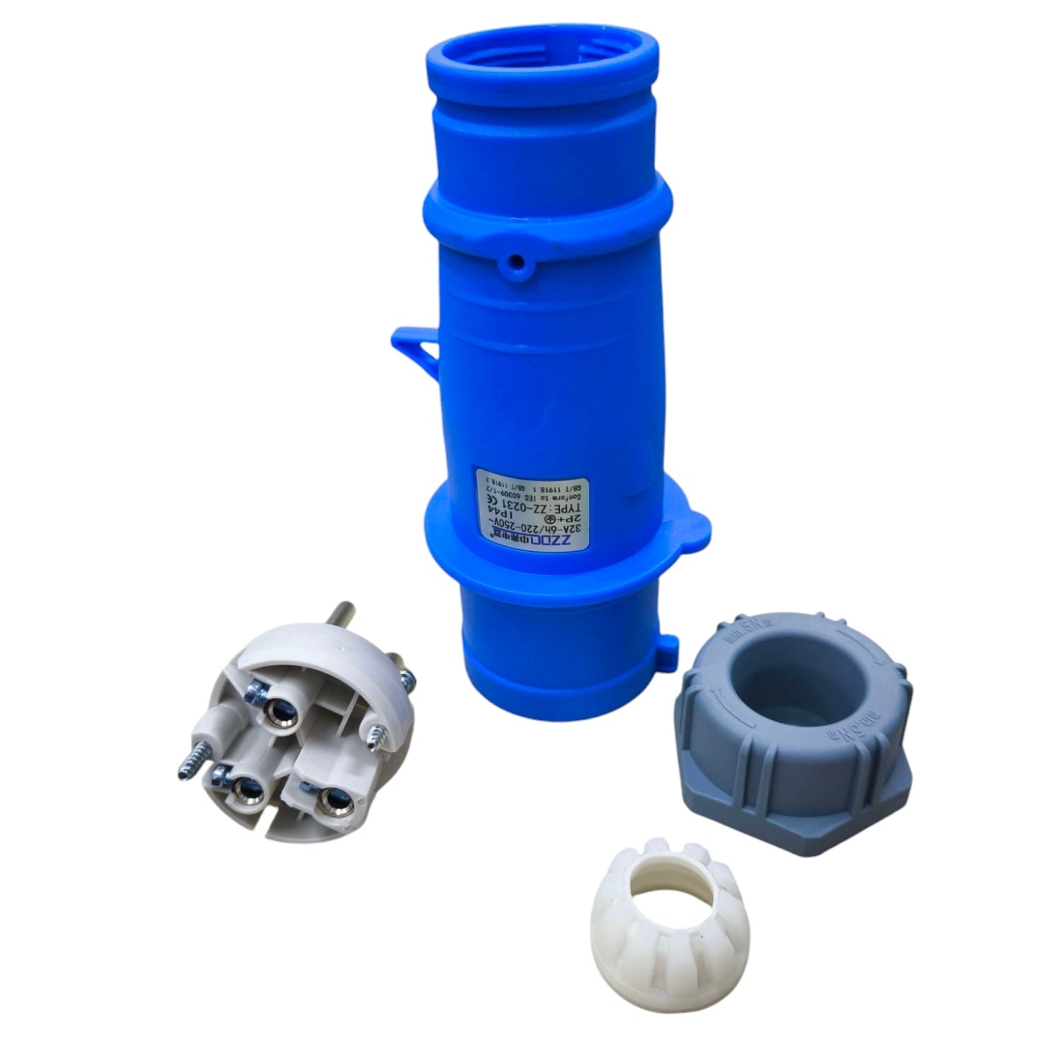 Grippes 32A industrial plug blue electrical connector and parts for industrial use