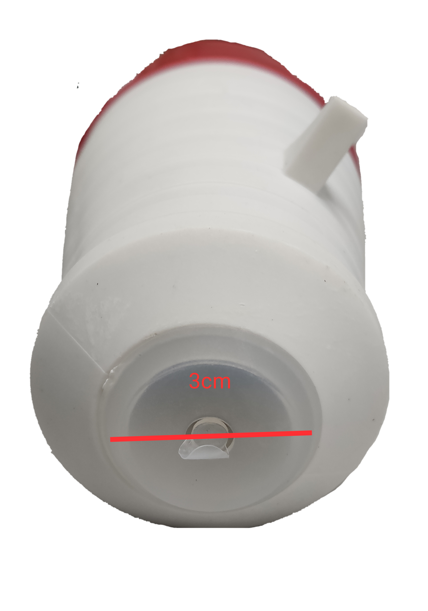 Grippes industrial 32A power plug with white and red casing and 3cm diameter connector