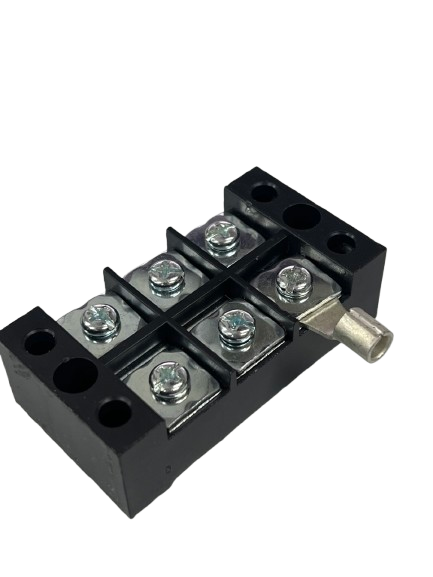 Grippes 45A 3 Pair Terminal Block 600V black plastic six screw electrical connector with metal busbar