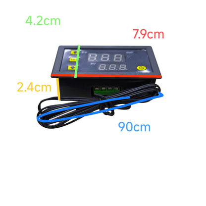Grippes industrial digital thermostat switch with LED display and adjustable settings for precise temperature control