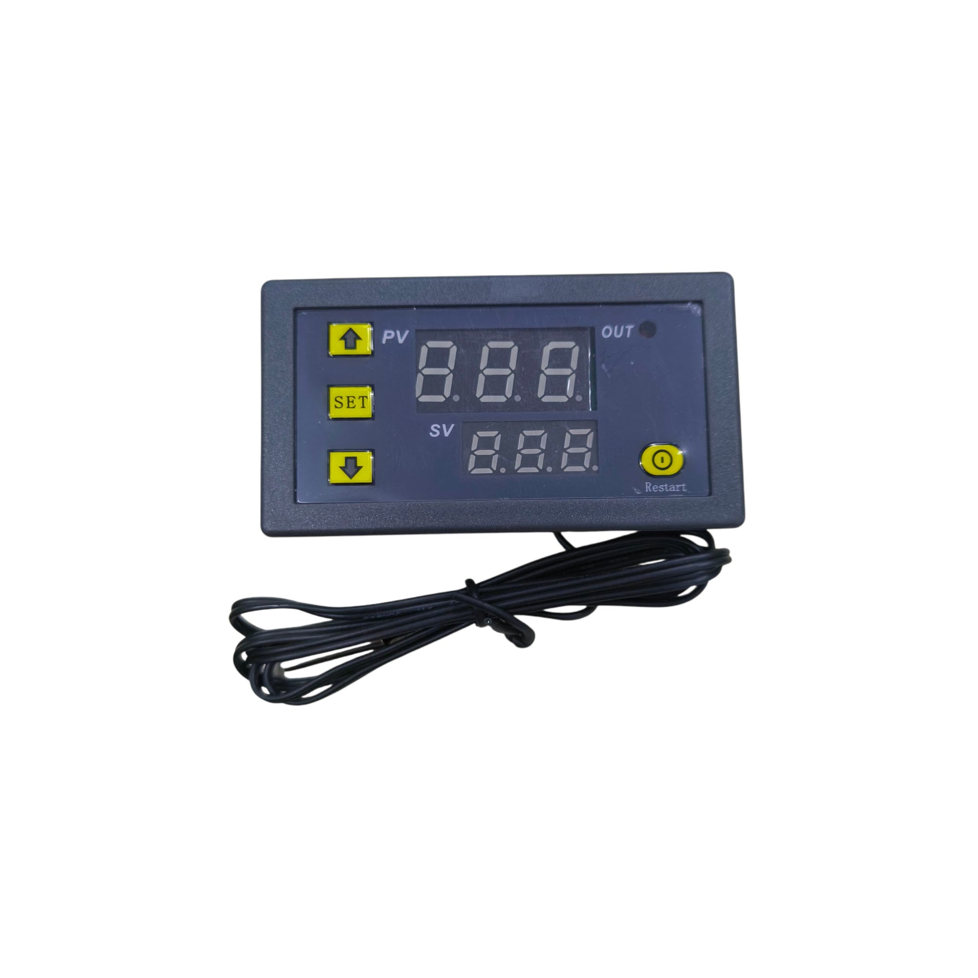 Grippes industrial digital thermostat switch with dual display for temperature control and monitoring