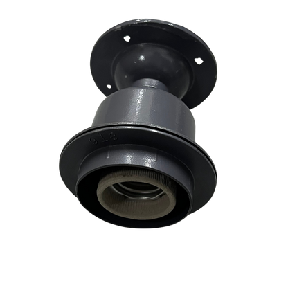 E27 Lamp Socket 5A 220V gray metal ceiling mount socket with ceramic insert and mounting flange
