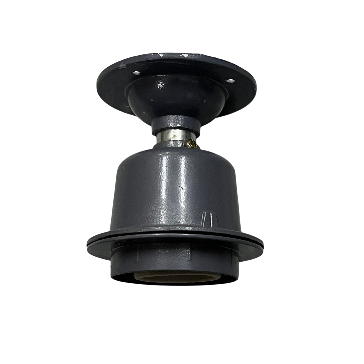 E27 Lamp Socket 5A 220V ceiling mount metal lamp holder gray for lighting installations from China