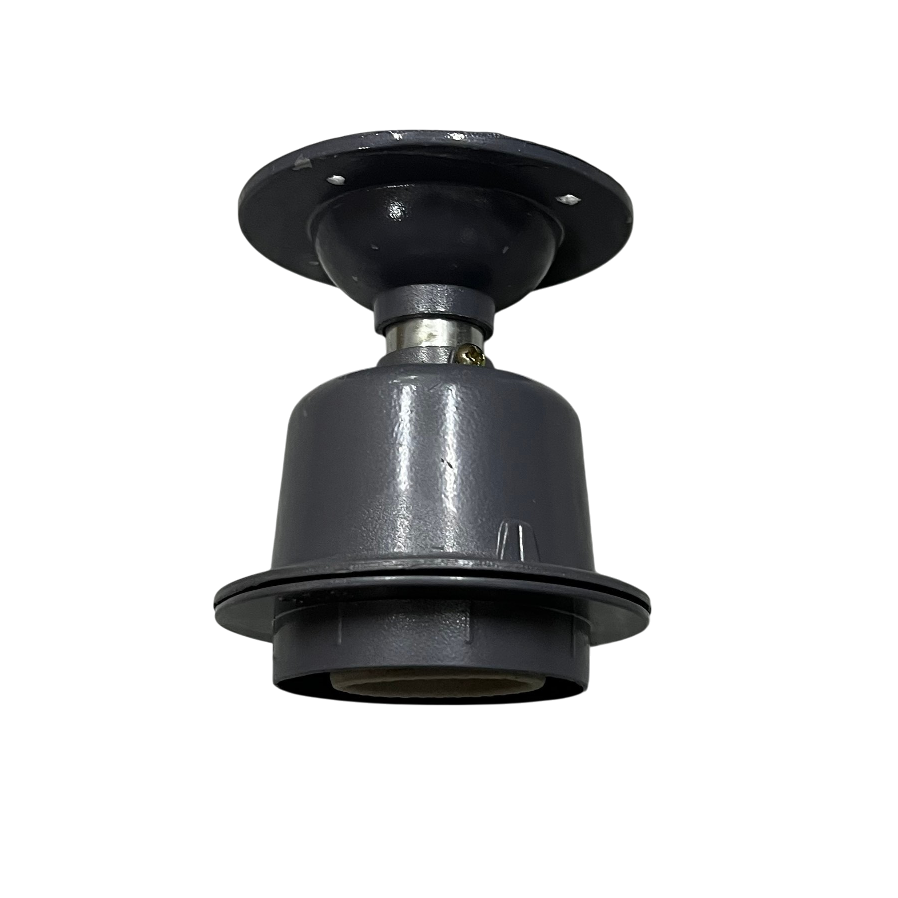E27 Lamp Socket 5A 220V ceiling mount metal lamp holder gray for lighting installations from China