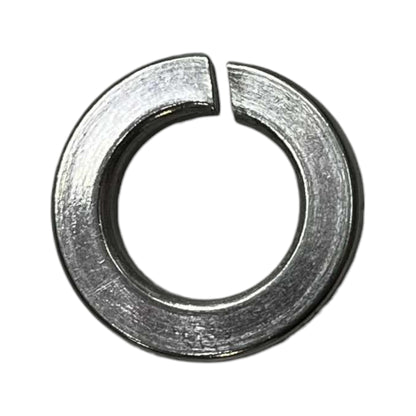 Close-up of an industrial electrical stainless washer featuring a circular design for secure fittings