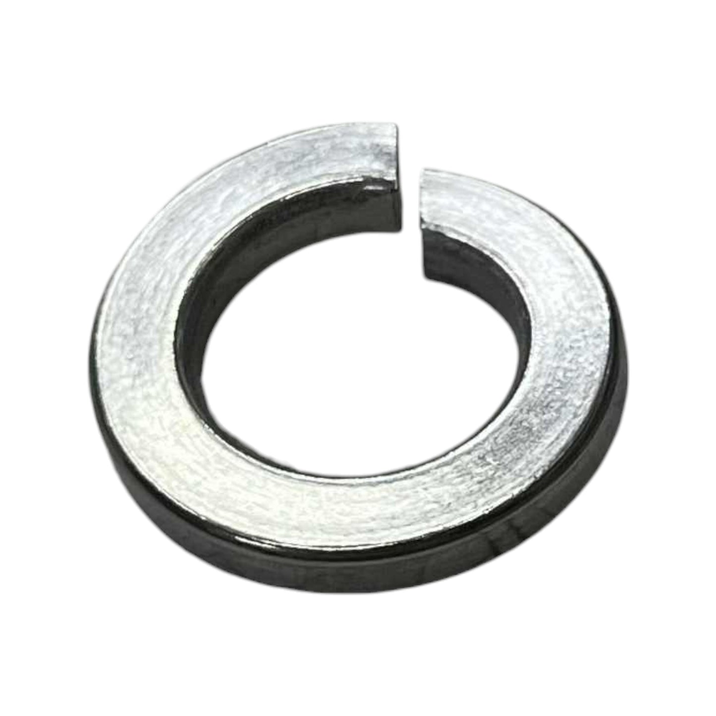 Close-up of an industrial electrical stainless washer with a sleek metallic finish for durable applications