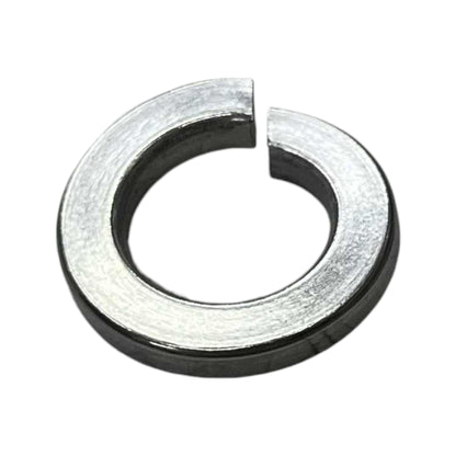 Close-up of an industrial electrical stainless washer with a sleek metallic finish for durable applications