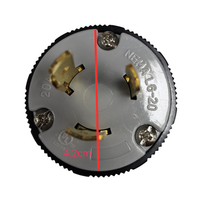 Grippes industrial grade 250V twistlock plug with three prong design for secure electrical connections