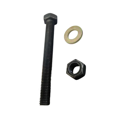 Industrial grade cap screw 12x110mm with matching nut and washer for heavy-duty applications